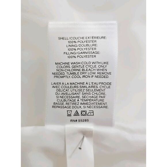 EXPRESS ~Men's Size M~ White Snow Puffer Watetproof & Warm Coat Zip-Up Jacket. - Picture 13 of 16